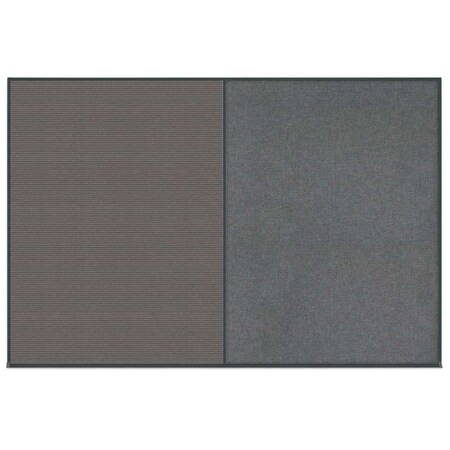 United Visual Products Enclosed Corkboard, 1 Door, 60"x36", 4" Fra UV3403-BLACK-PEARL